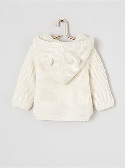 Cardigan all'uncinetto con cappuccio 'orecchie' - Kiabi