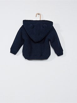 Cardigan all'uncinetto con cappuccio 'orecchie' - Kiabi