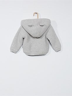 Cardigan all'uncinetto con cappuccio 'orecchie' - Kiabi