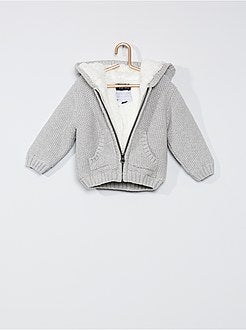 Cardigan all'uncinetto con cappuccio 'orecchie' - Kiabi