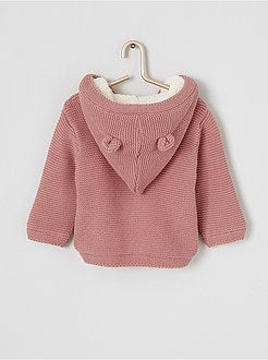 Cardigan all'uncinetto con cappuccio 'orecchie' - Kiabi