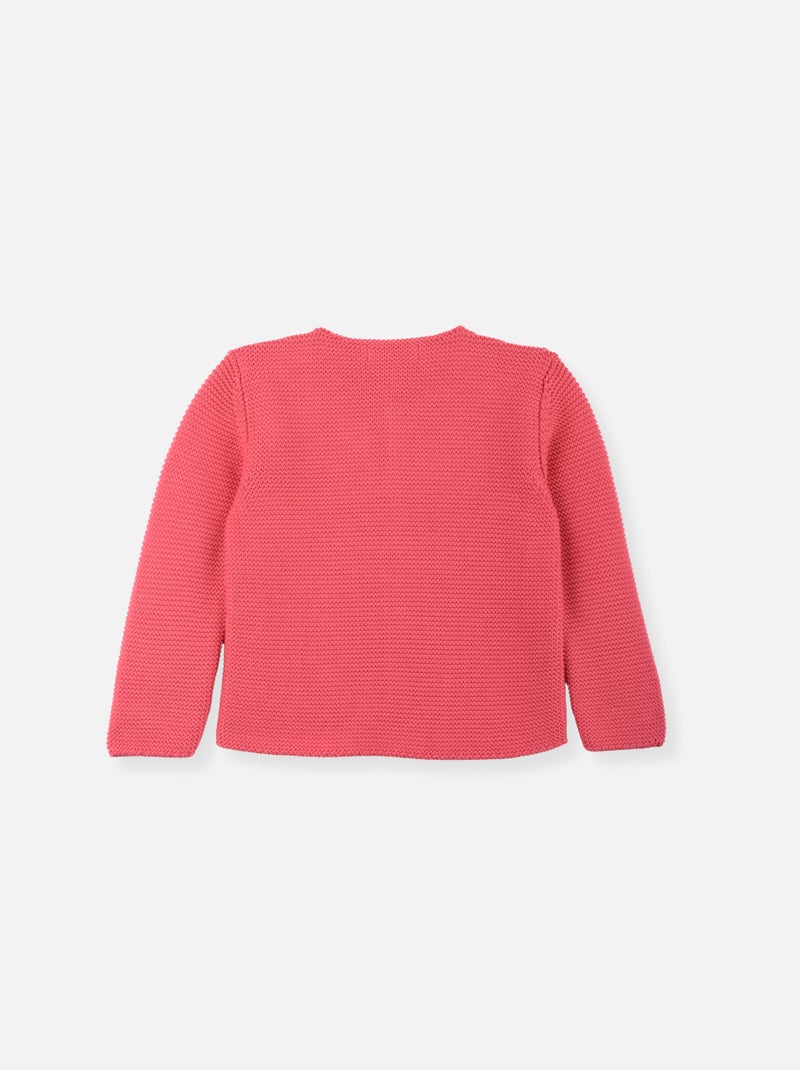 Cardigan bambino piccolo in cotone - edizione « la vie en couleur » Arancione corallo - Kiabi