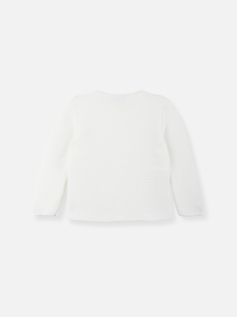 Cardigan bambino piccolo in cotone - edizione « la vie en couleur » Ecru - Kiabi
