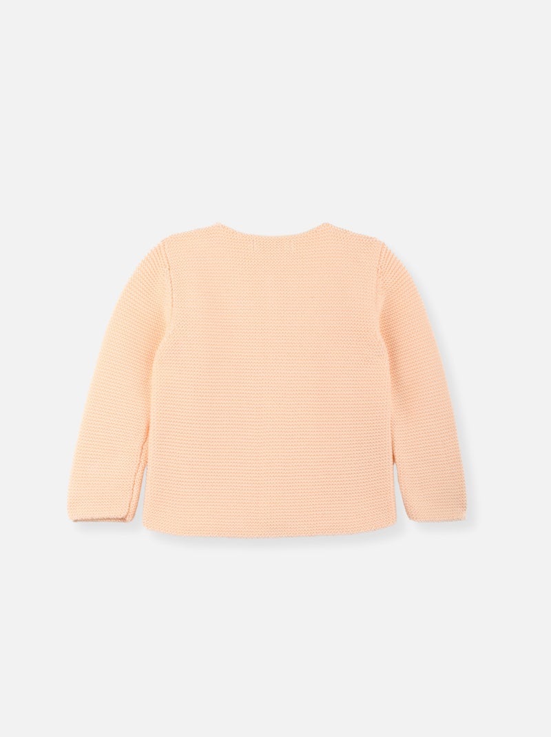 Cardigan bambino piccolo in cotone - edizione « la vie en couleur » Rosa salmone - Kiabi