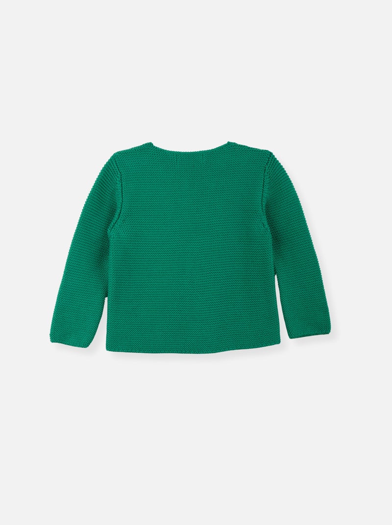 Cardigan bambino piccolo in cotone - edizione « la vie en couleur » Verde - Kiabi