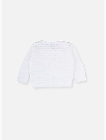 Cardigan bambino piccolo in maglia bubble