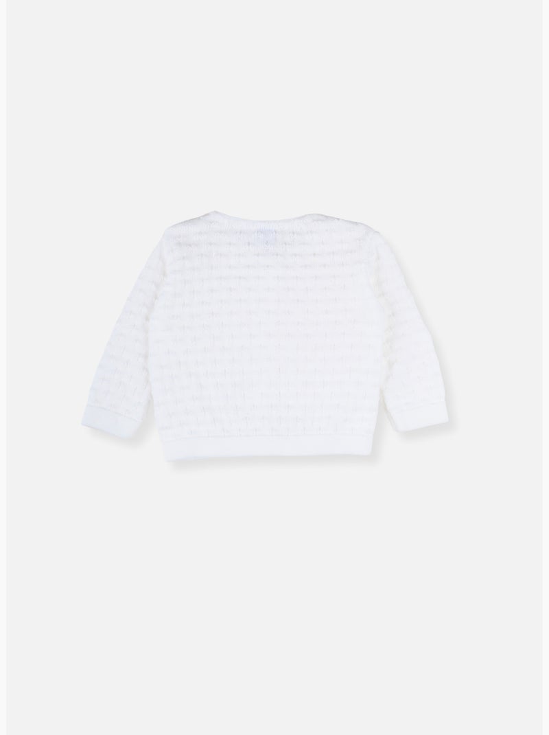 Cardigan bambino piccolo in maglia bubble Bianco - Kiabi