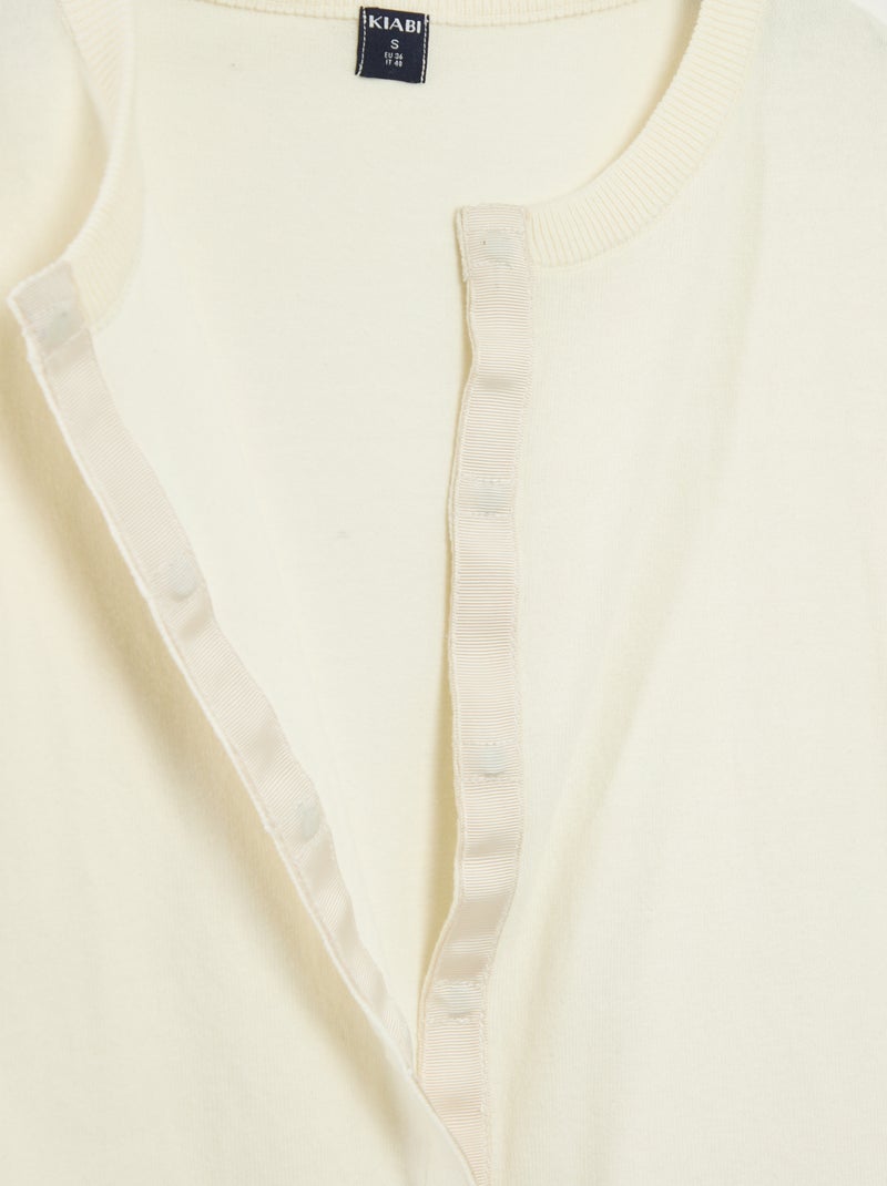 Cardigan basico - collezione facile da indossare Bianco - Kiabi