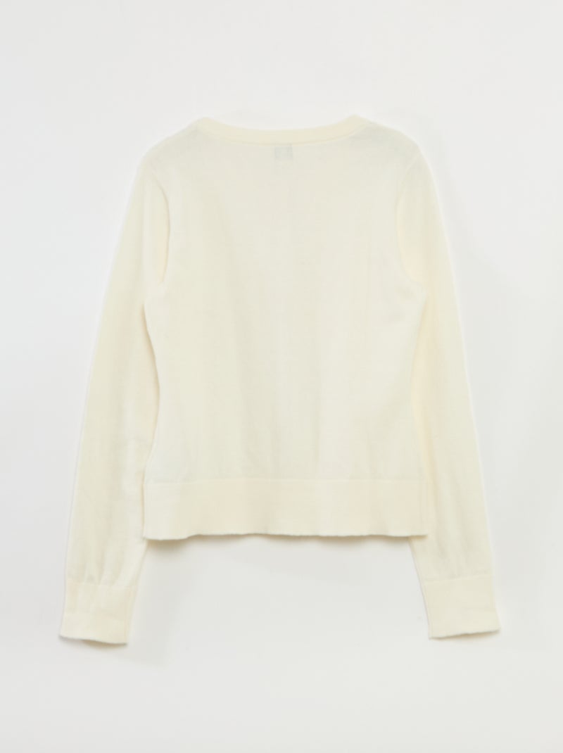 Cardigan basico - collezione facile da indossare Bianco - Kiabi