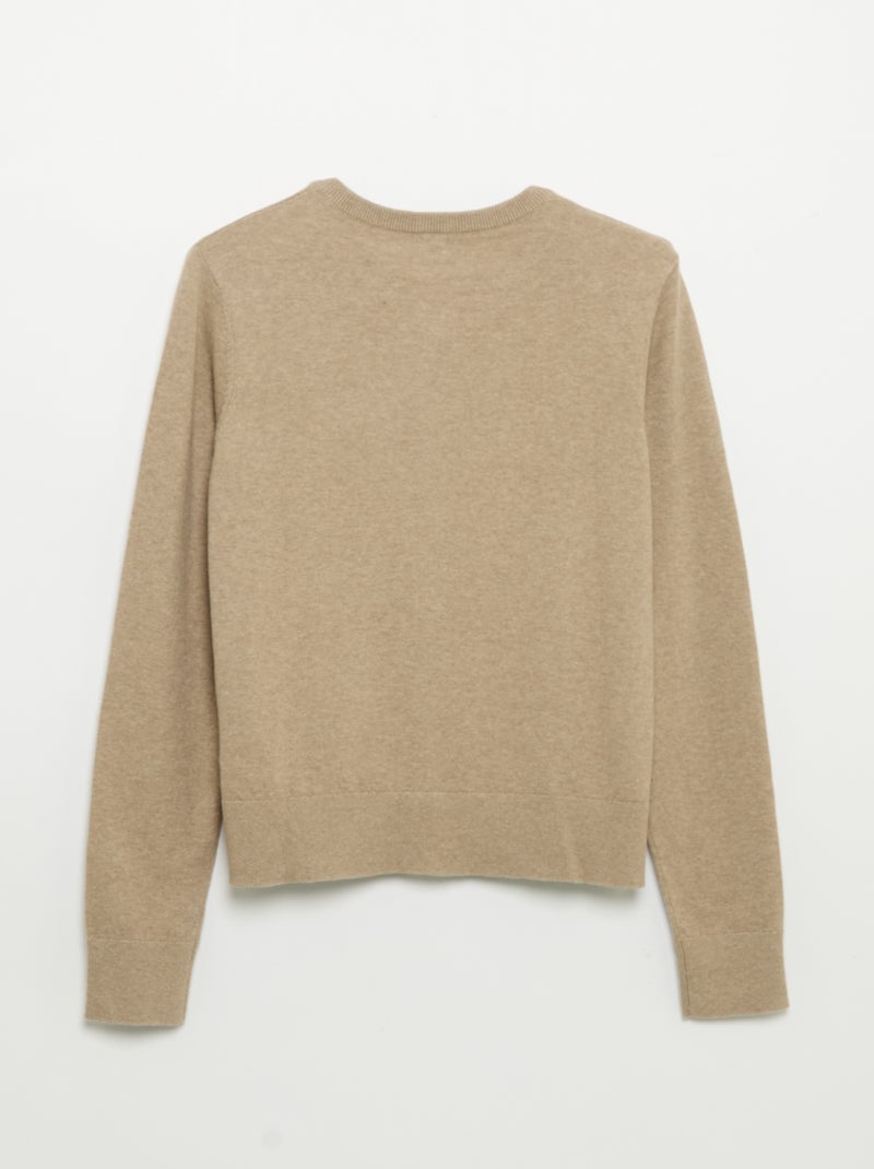 Cardigan basico - Facile da indossare Beige - Kiabi