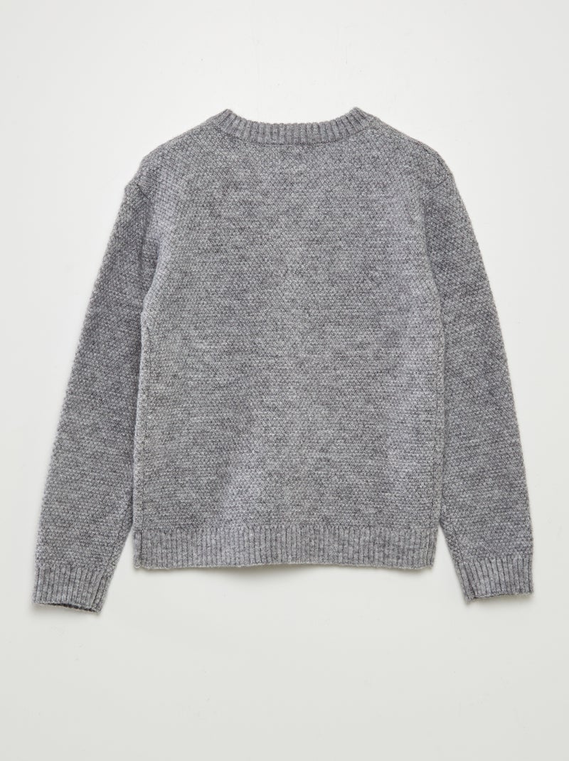 Cardigan caldo in punto legaccio GRIGIO - Kiabi