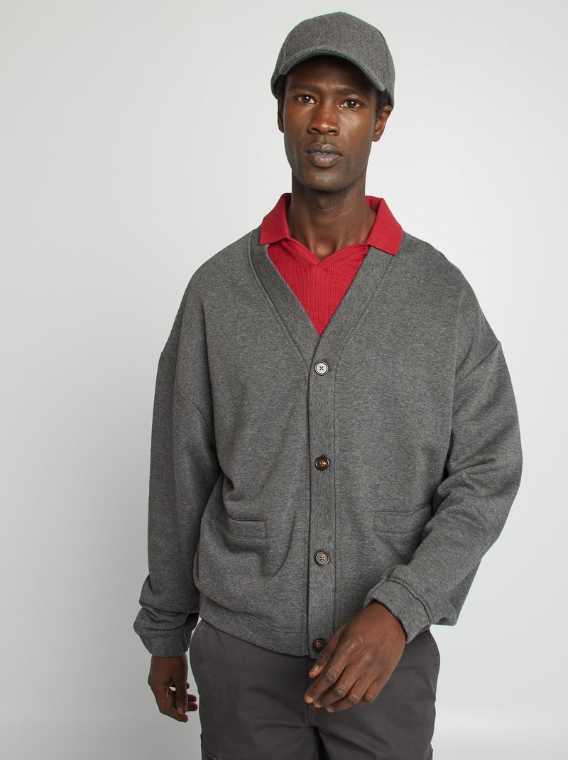 Cardigan cardigan in tessuto screziato GRIGIO - Kiabi