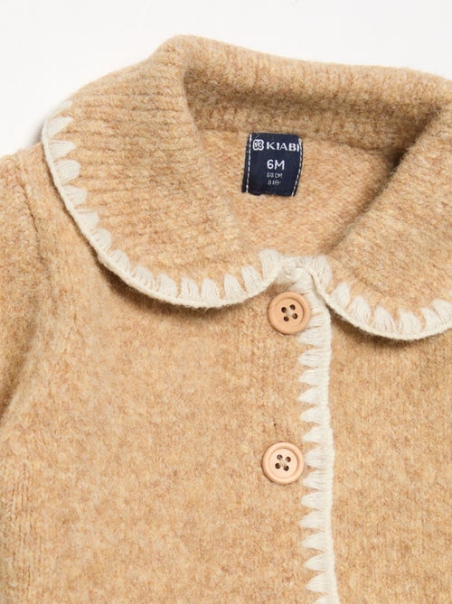 Cardigan con bordi fantasia a contrasto - Kiabi