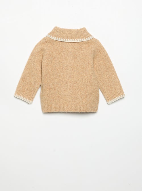 Cardigan con bordi fantasia a contrasto - Kiabi