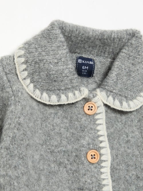 Cardigan con bordi fantasia a contrasto - Kiabi
