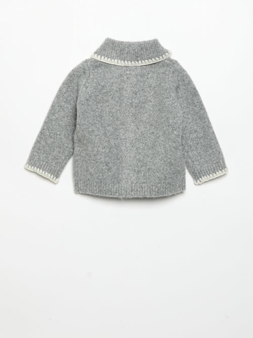 Cardigan con bordi fantasia a contrasto - Kiabi