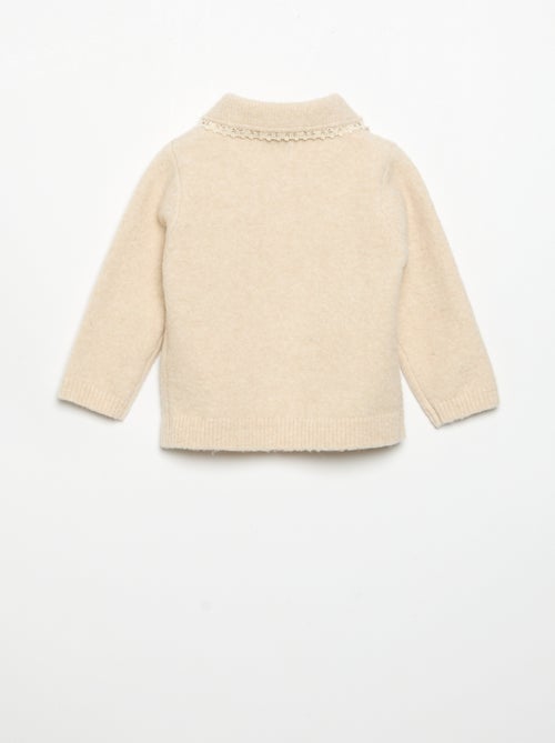 Cardigan con bordi in pizzo sottile - Kiabi