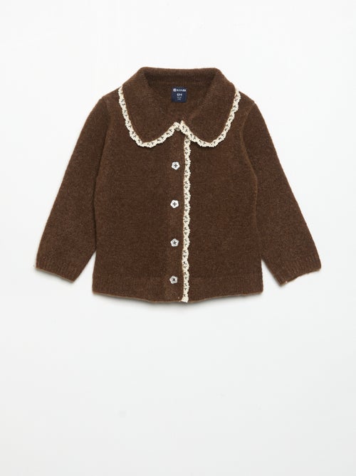 Cardigan con bordi in pizzo sottile - Kiabi