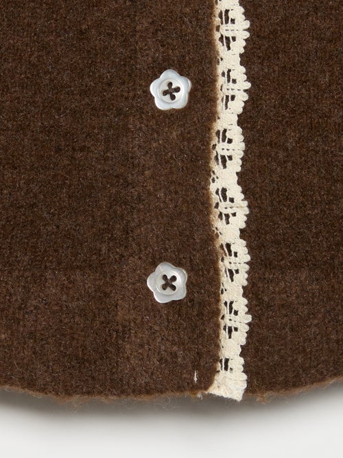 Cardigan con bordi in pizzo sottile - Kiabi