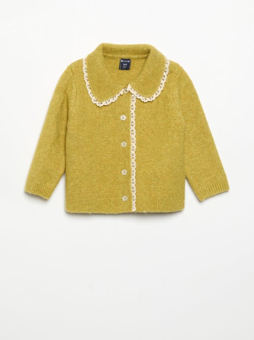 Cardigan con bordi in pizzo sottile - Kiabi