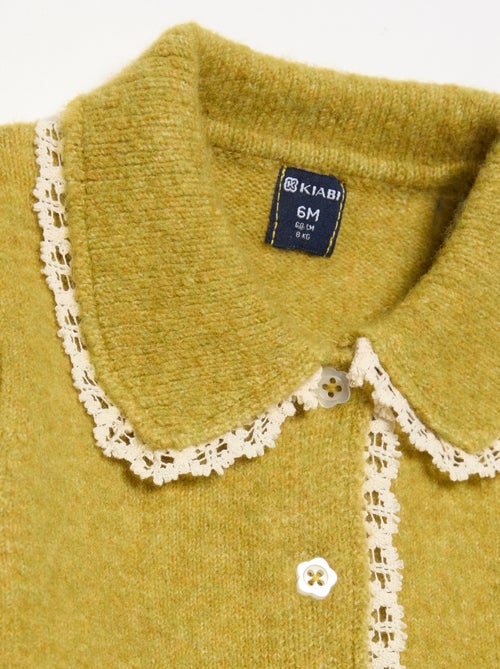 Cardigan con bordi in pizzo sottile - Kiabi