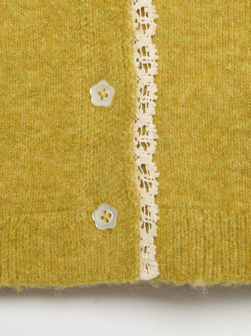 Cardigan con bordi in pizzo sottile - Kiabi