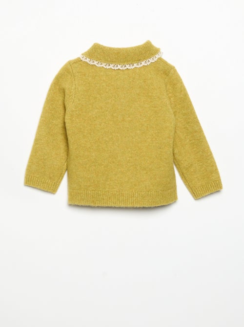Cardigan con bordi in pizzo sottile - Kiabi