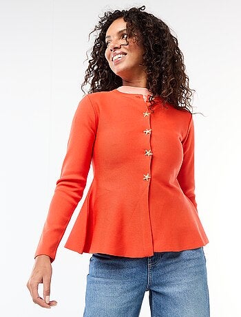 Cardigan con bottoni a forma di stella