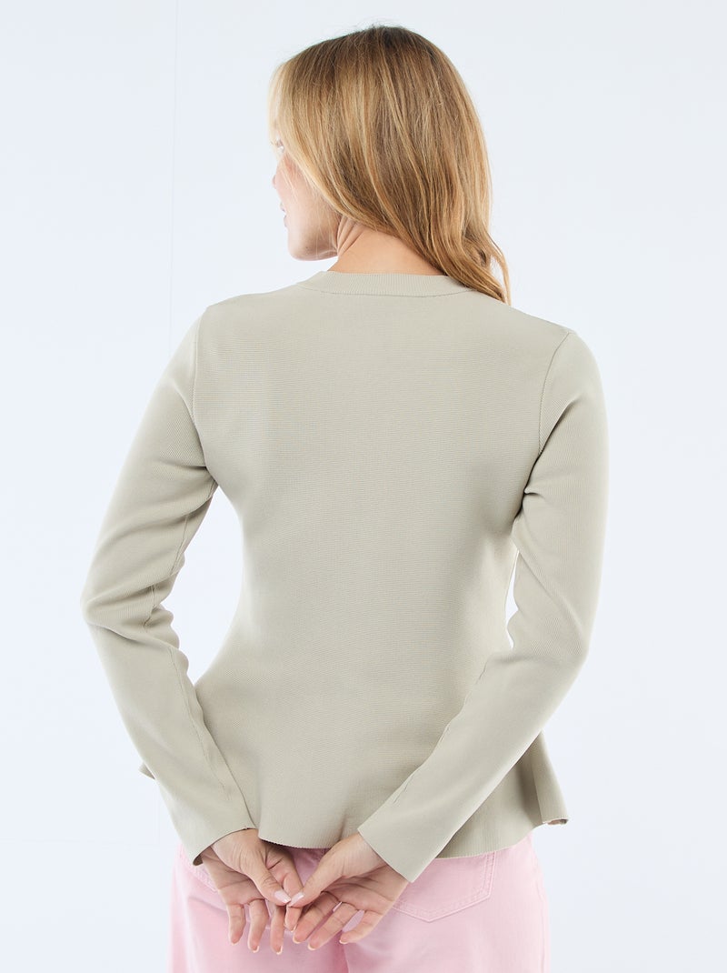 Cardigan con bottoni a forma di stella Beige - Kiabi