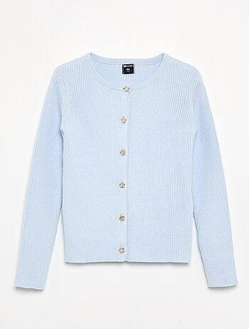 Cardigan con bottoni a forma di stella