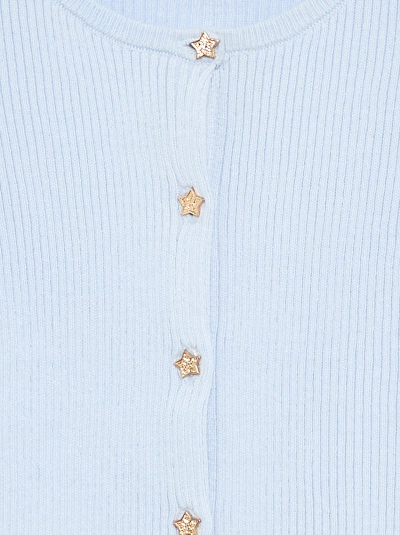 Cardigan con bottoni a forma di stella Blu - Kiabi