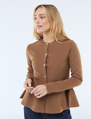 Cardigan con bottoni a forma di stella