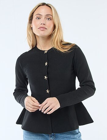 Cardigan con bottoni a forma di stella