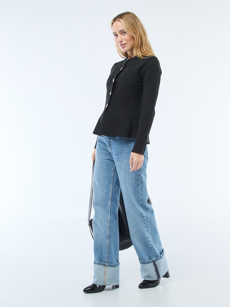 Cardigan con bottoni a forma di stella Nero - Kiabi