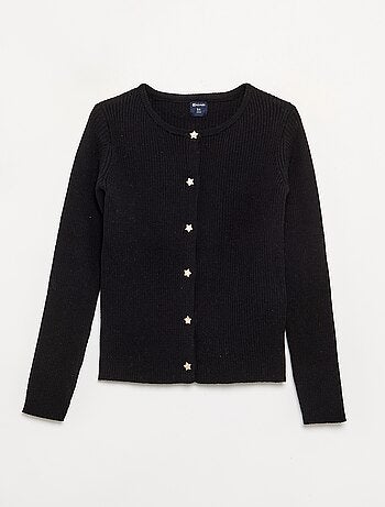 Cardigan con bottoni a forma di stella