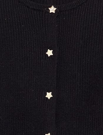 Cardigan con bottoni a forma di stella