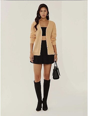 Cardigan con bottoni a scollo a V