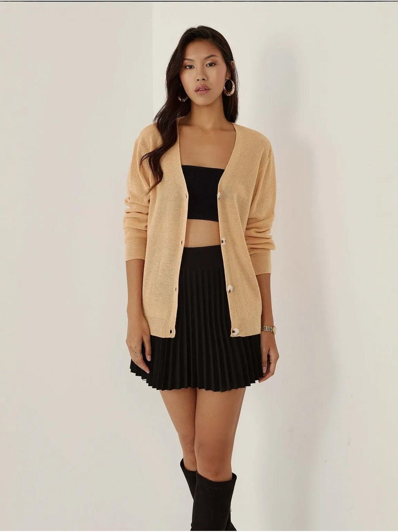 Cardigan con bottoni a scollo a v hiccup Arancione - Kiabi