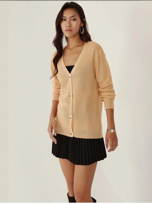 Cardigan con bottoni a scollo a v hiccup - Kiabi Cardigan con bottoni a scollo a v hiccup - Kiabi