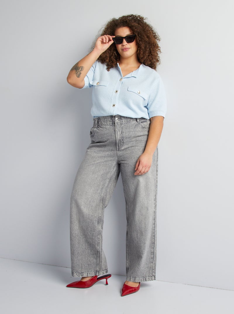 Cardigan con bottoni argentati BLU - Kiabi