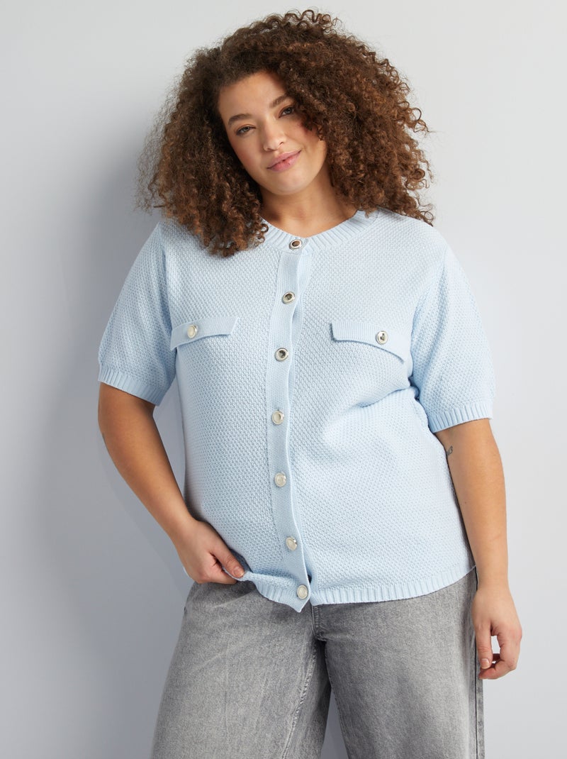 Cardigan con bottoni argentati BLU - Kiabi