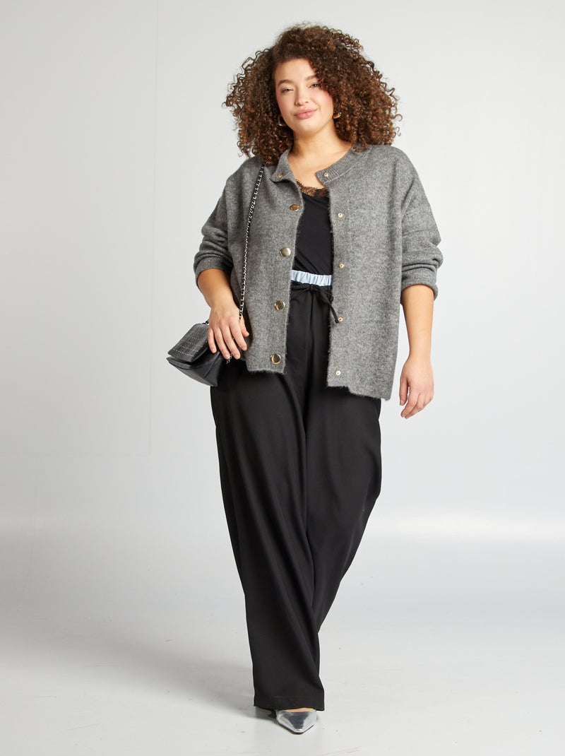 Cardigan con bottoni dorati GRIGIO - Kiabi