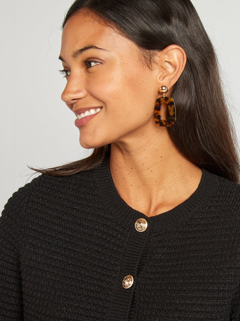 Cardigan con bottoni dorati nero - Kiabi