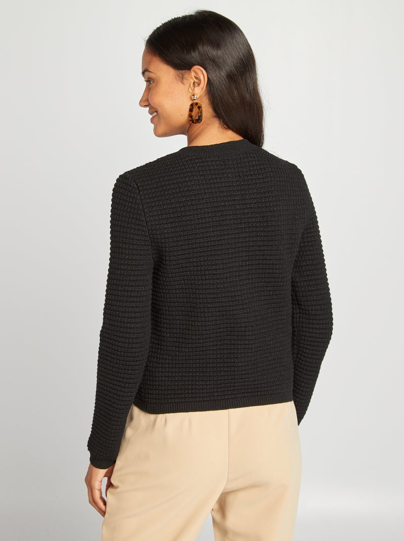 Cardigan con bottoni dorati nero - Kiabi