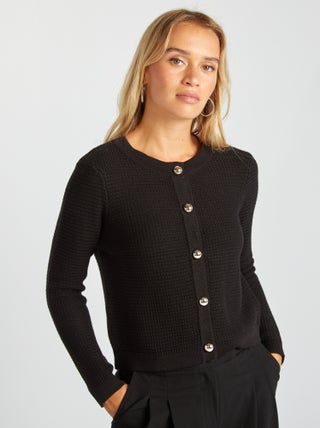 Cardigan con bottoni dorati