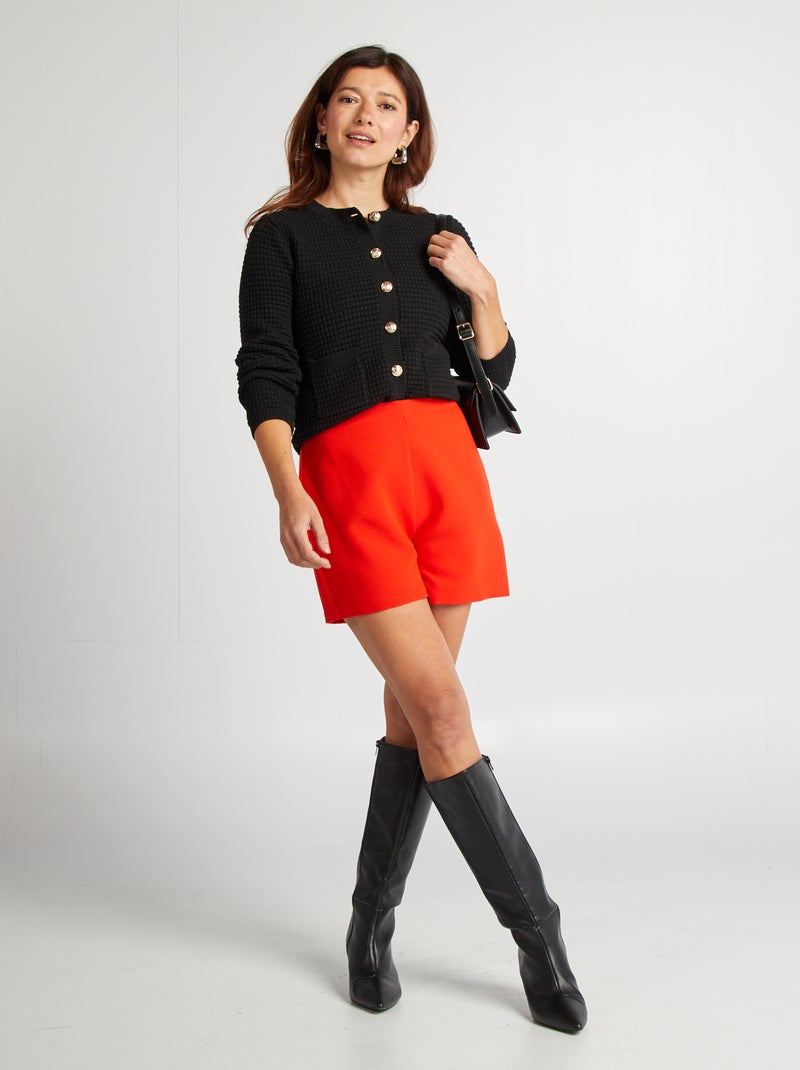 Cardigan con bottoni dorati nero - Kiabi