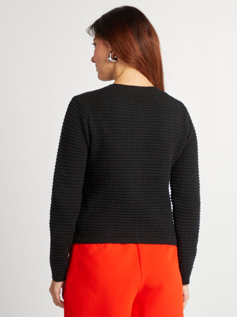 Cardigan con bottoni dorati nero - Kiabi