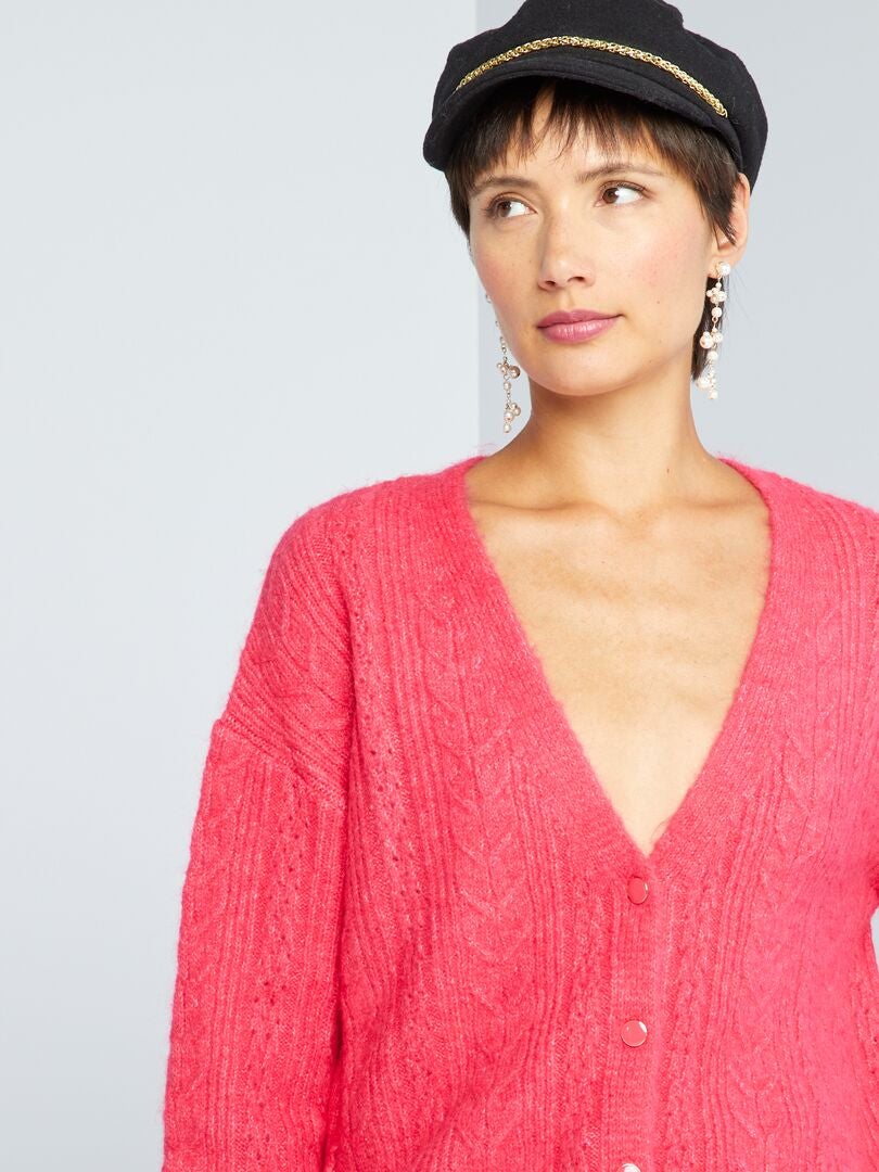Aran Cardigan In Lana Pettinata Per Donna – Lavorato A Maglia Con Bottoni In Legno E Tasche, Classici Trecce Irlandesi, Prodotto In Irlanda, Taglie Dalla XS Alla XXL