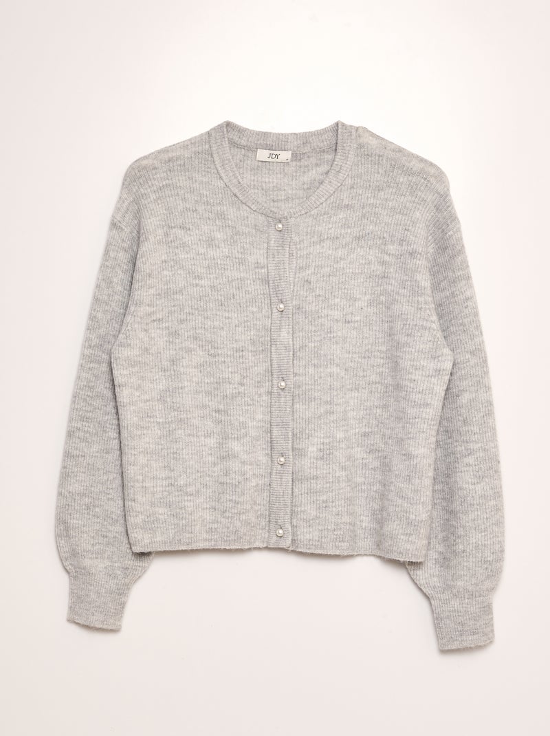 Cardigan con bottoni perle 'JDY' GRIGIO - Kiabi