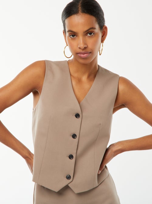 Cardigan con bottoni senza maniche - Kiabi